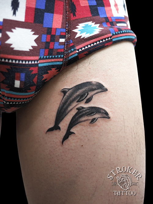 イルカ-刺青-タトゥー-dolphin-tattoo