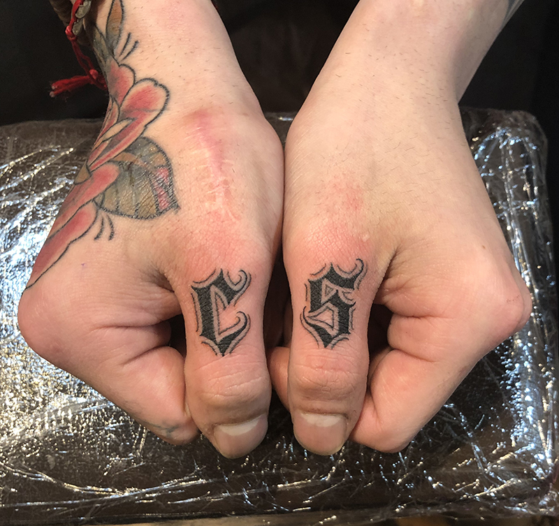 Finger Tattoo Stroker Tattoo