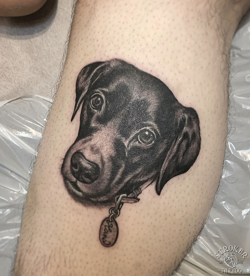 愛犬のタトゥー 足の裏も可愛い Stroker Tattoo