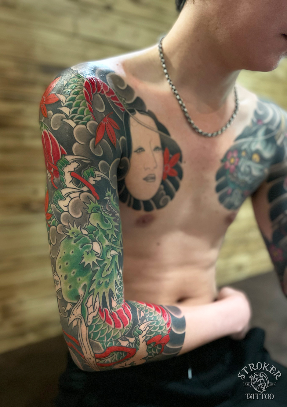 和彫り継続中21春 Stroker Tattoo