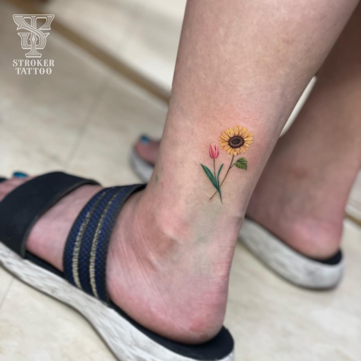 ひまわり チューリップ 花 tattoo タトゥー