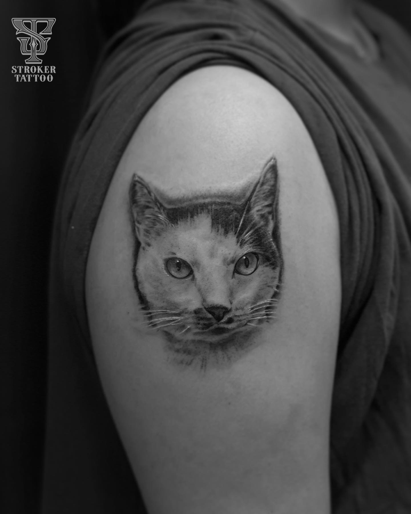 猫 リアル リアリスティック ネコ タトゥー cat kitty Realistic Tattoo