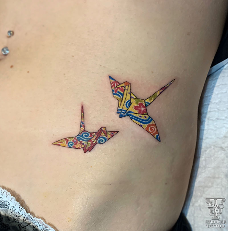 折り鶴刺青タトゥー