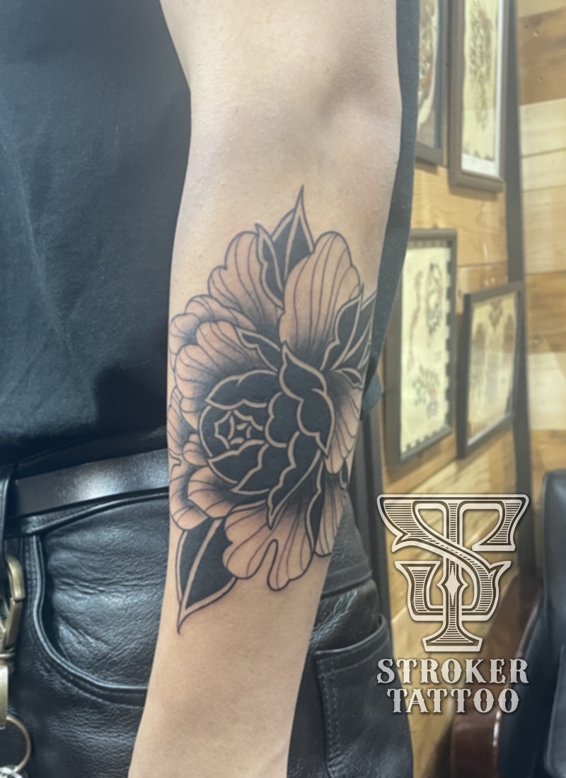Peony tattoo 牡丹