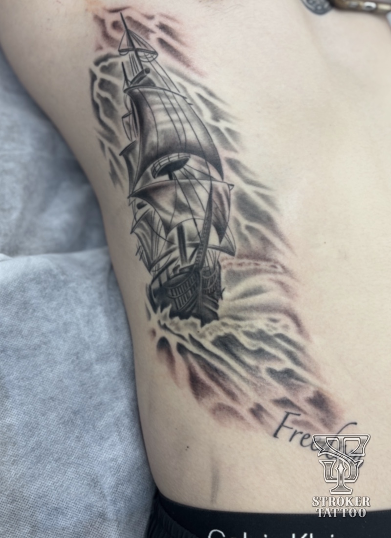 boat tattoo blackandgarytattoo