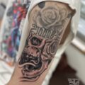Skull tattoo brack tattoo