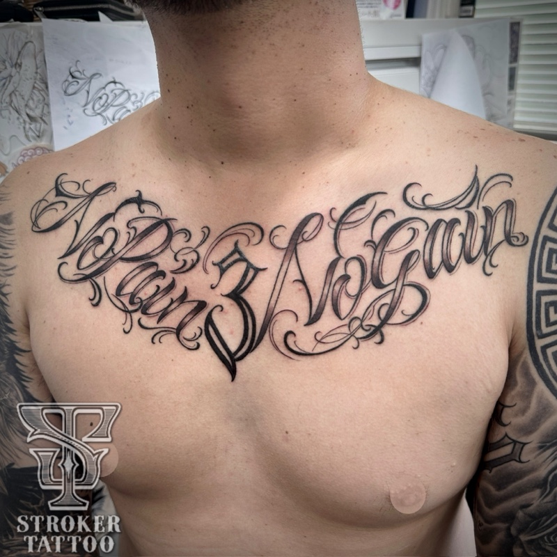 スクリプトタトゥー　文字タトゥー