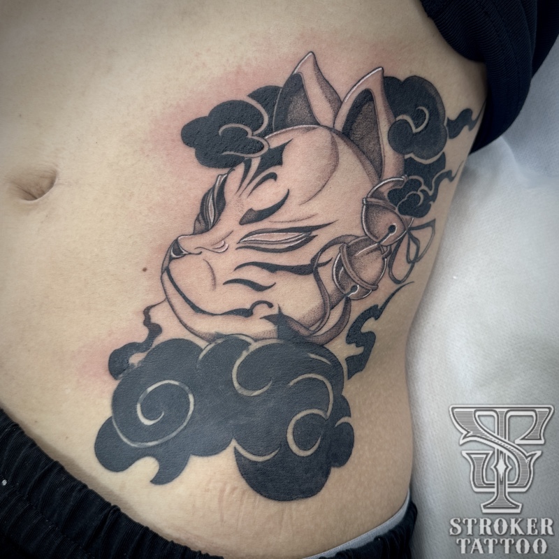 狐面　狐面タトゥー