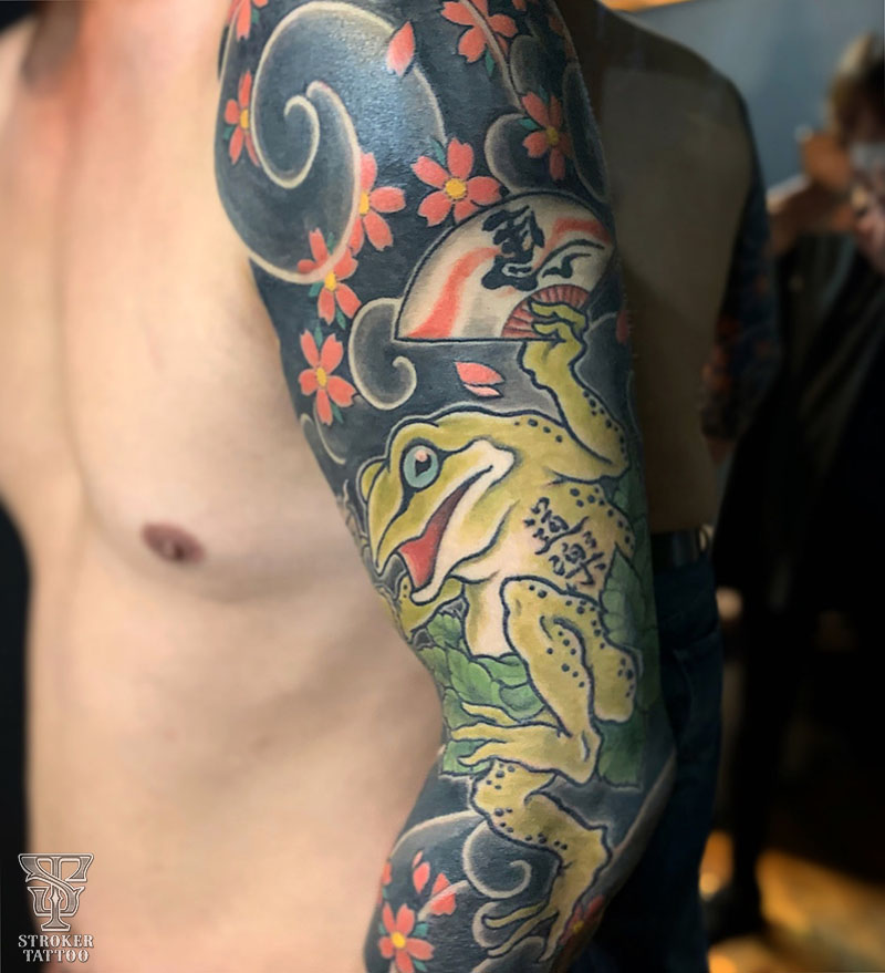 蛙刺青和彫り