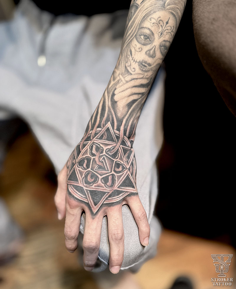 手の甲刺青