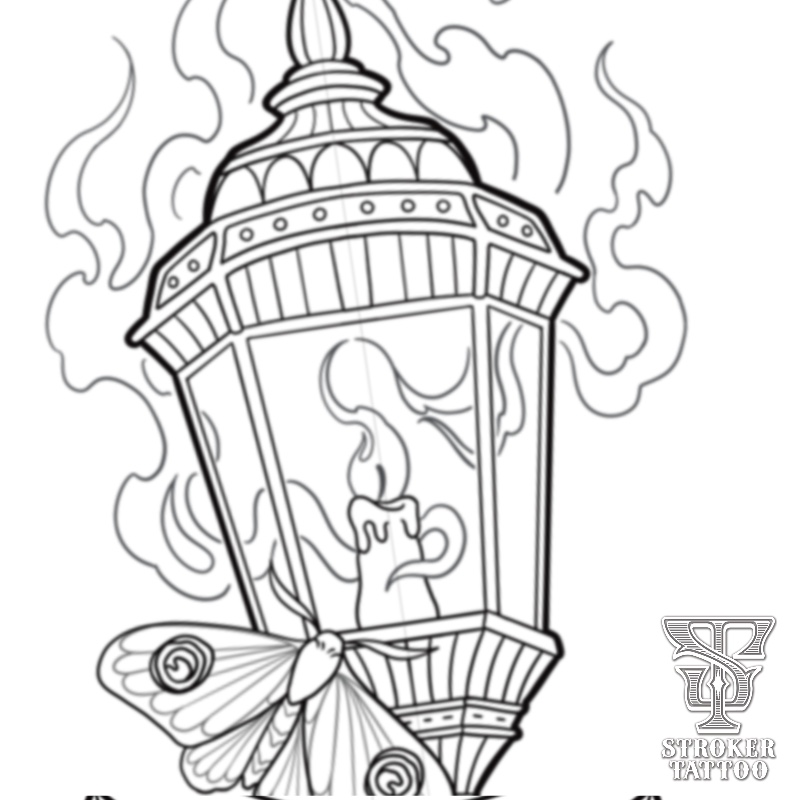 彫師アヤカ　タトゥーデザイン　ランタン