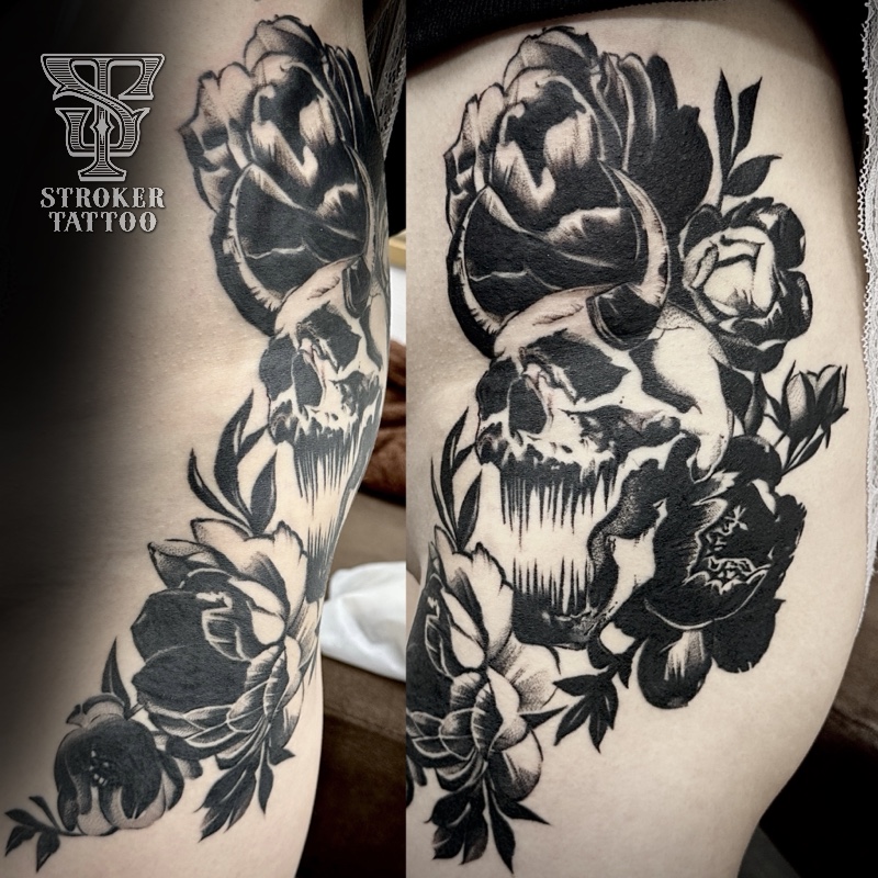 骸骨タトゥー 彫師アヤカ