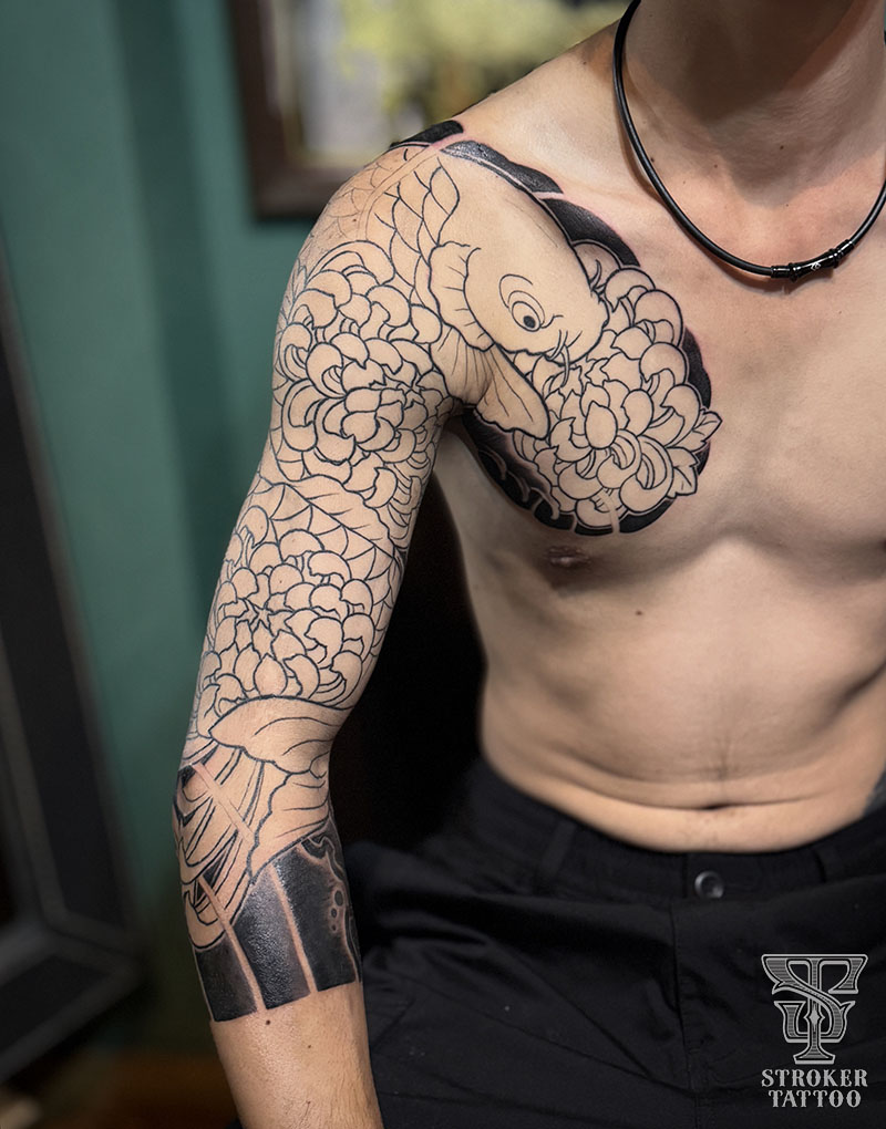鯉菊刺青
