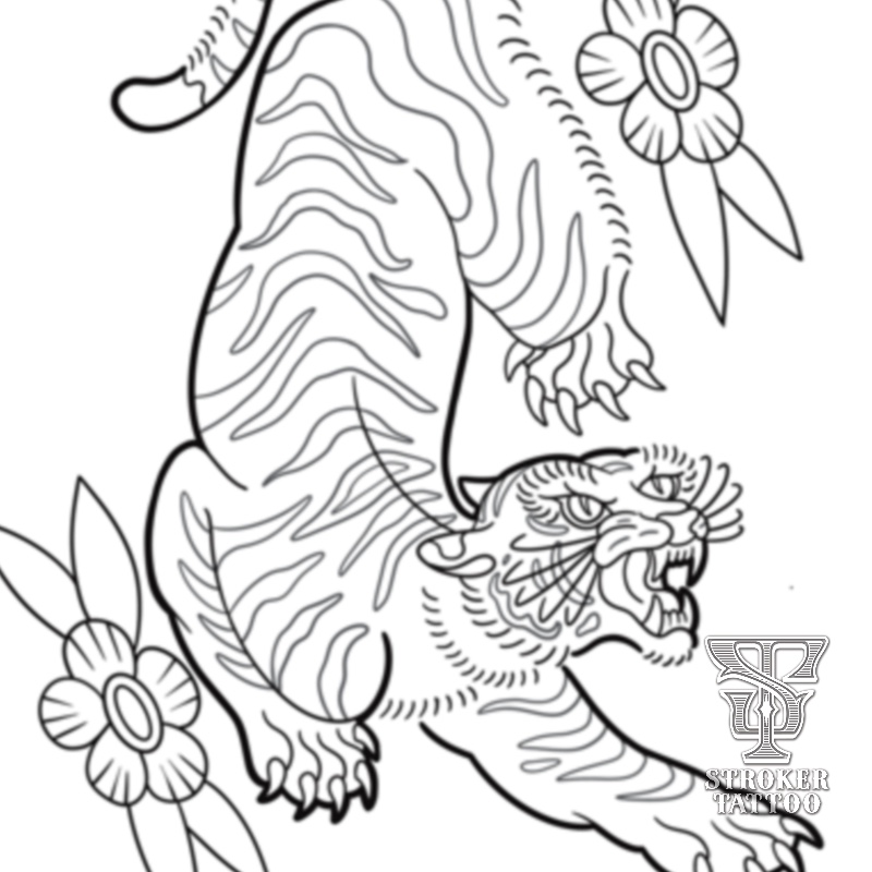 タトゥー塗り絵　彫師アヤカ