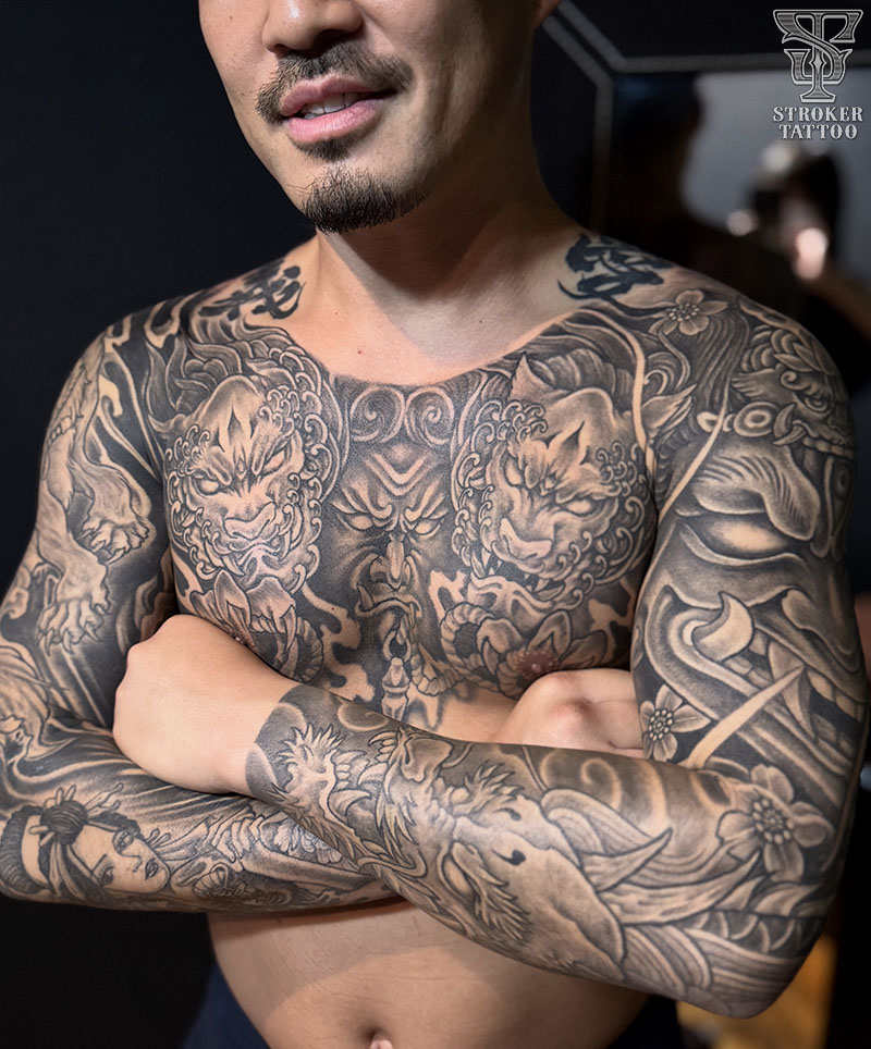 愛染明王麒麟刺青