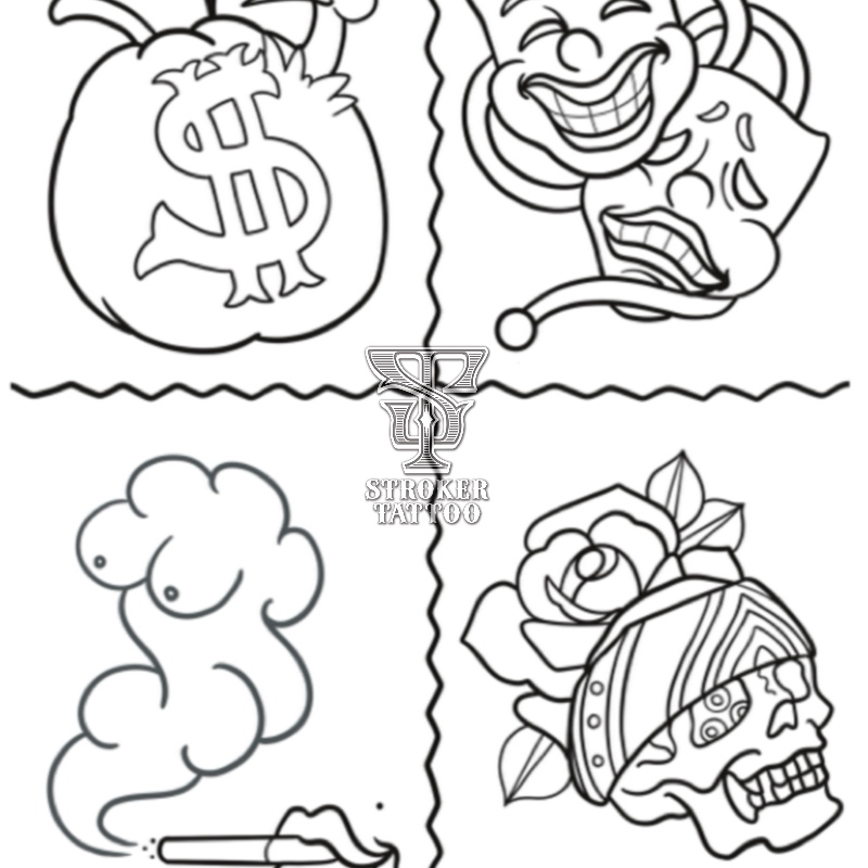 タトゥーぬりえ タトゥーデザイン 横浜タトゥースタジオ 彫師アヤカ