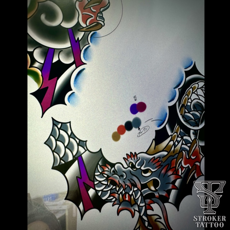 ドラゴンタトゥー トラディショナルタトゥー